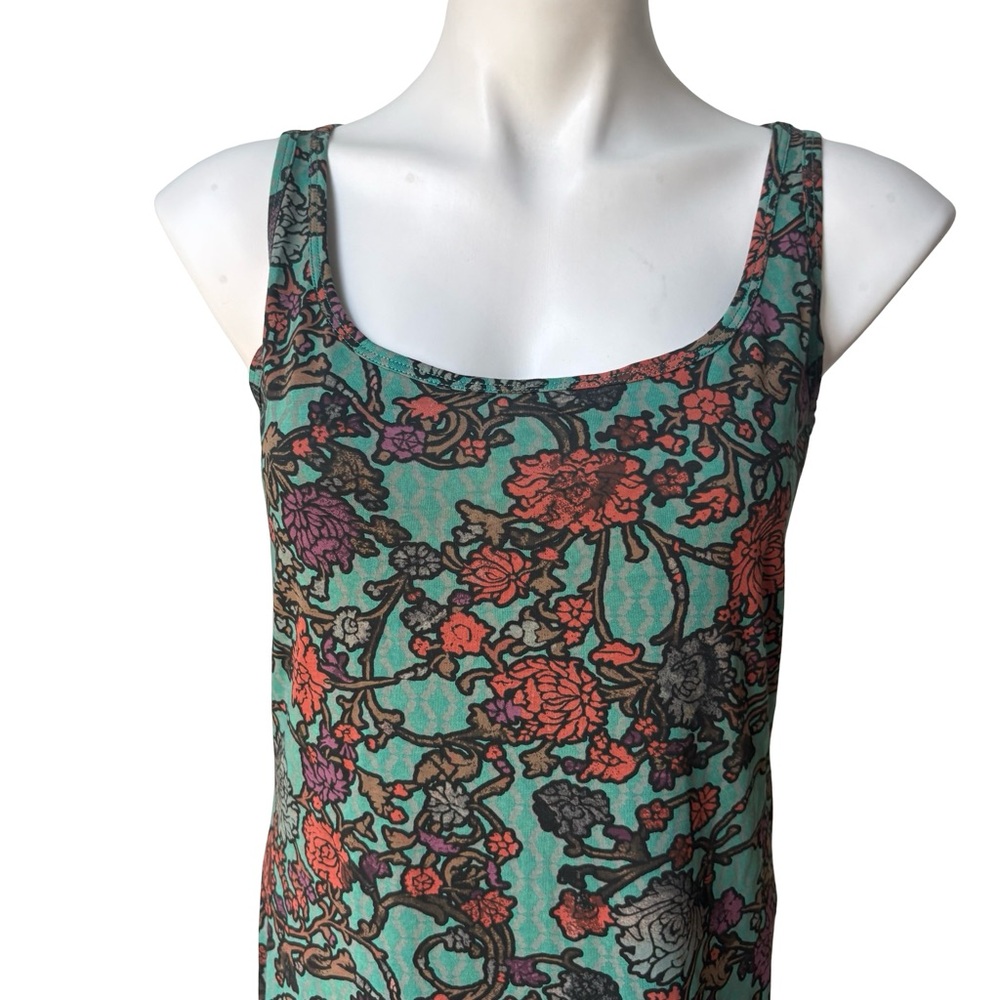 Peruvian Connection Art Nouveau Pima Cotton Tank Maxi Dress, Sz S - Picture 8 of 13